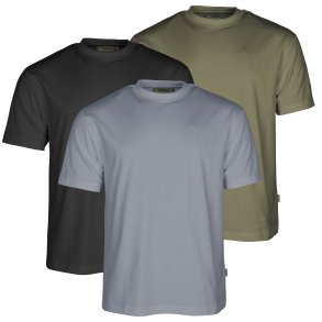 Pinewood 3-pack T-shirt Olive/Blue/Black 